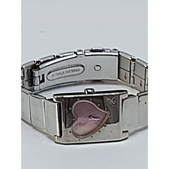 Anne Klien pink & silver heart watch - Picture 5 of 8